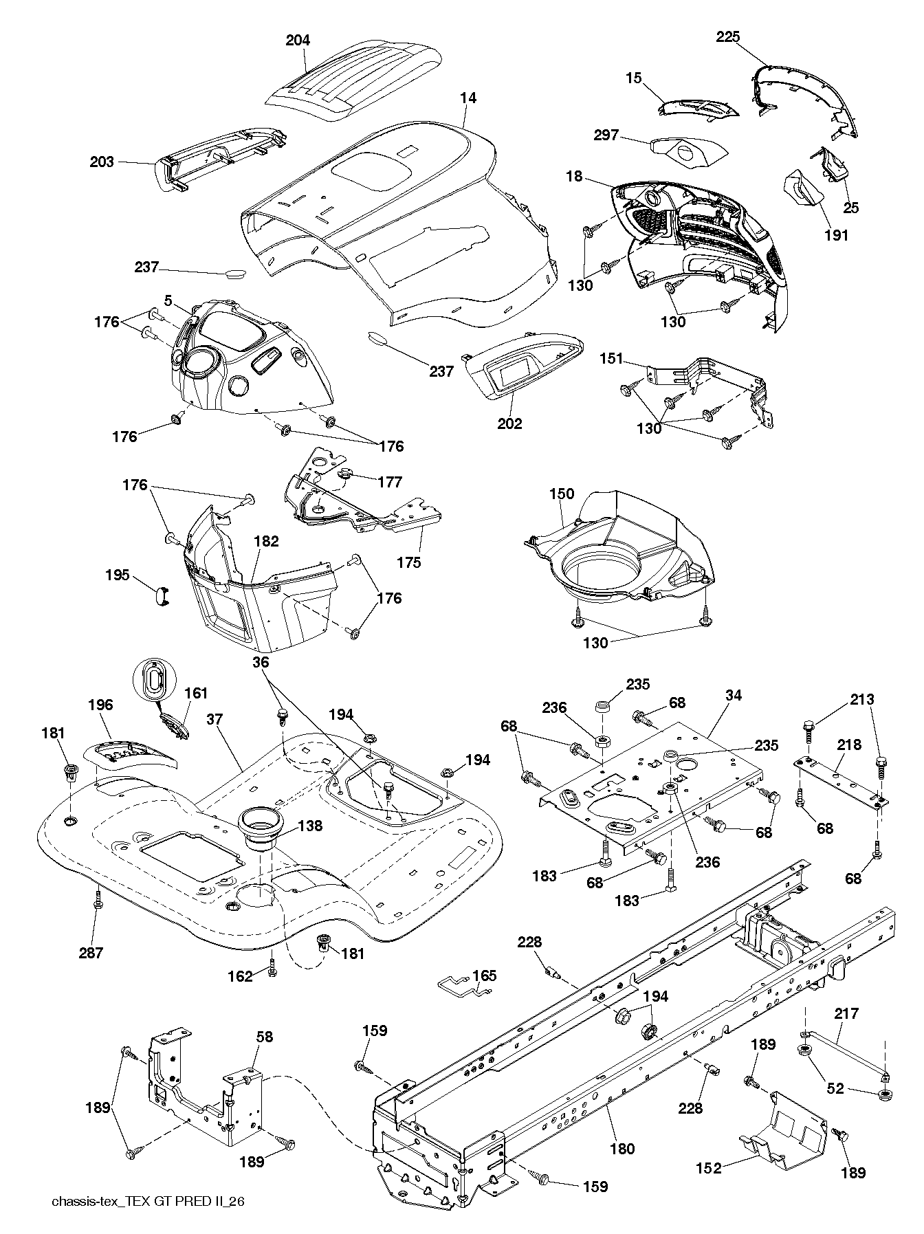 Chassis and appendix 532441882, 501128502, 581103101, 581102902, 581103001, 580910801, 596030701, 583939701, 596040501, 532412280, 539990858, 596321701, 532409730, 584862903, 532445494, 531169901, 817000612, 532412072, 532142432, 532196826, 590607702, 532400776, 532195228, 532415063, 532404796, 586738602, 874520520, 532428867, 581223501, 873900500, 532404137, 532414581, 501510101, 501510102, 587963201, 596030501, 532409167, 532196395, 581103201, 593824001, 532406129, 873930500, 532403704, 817600406, 581223601, 532441126