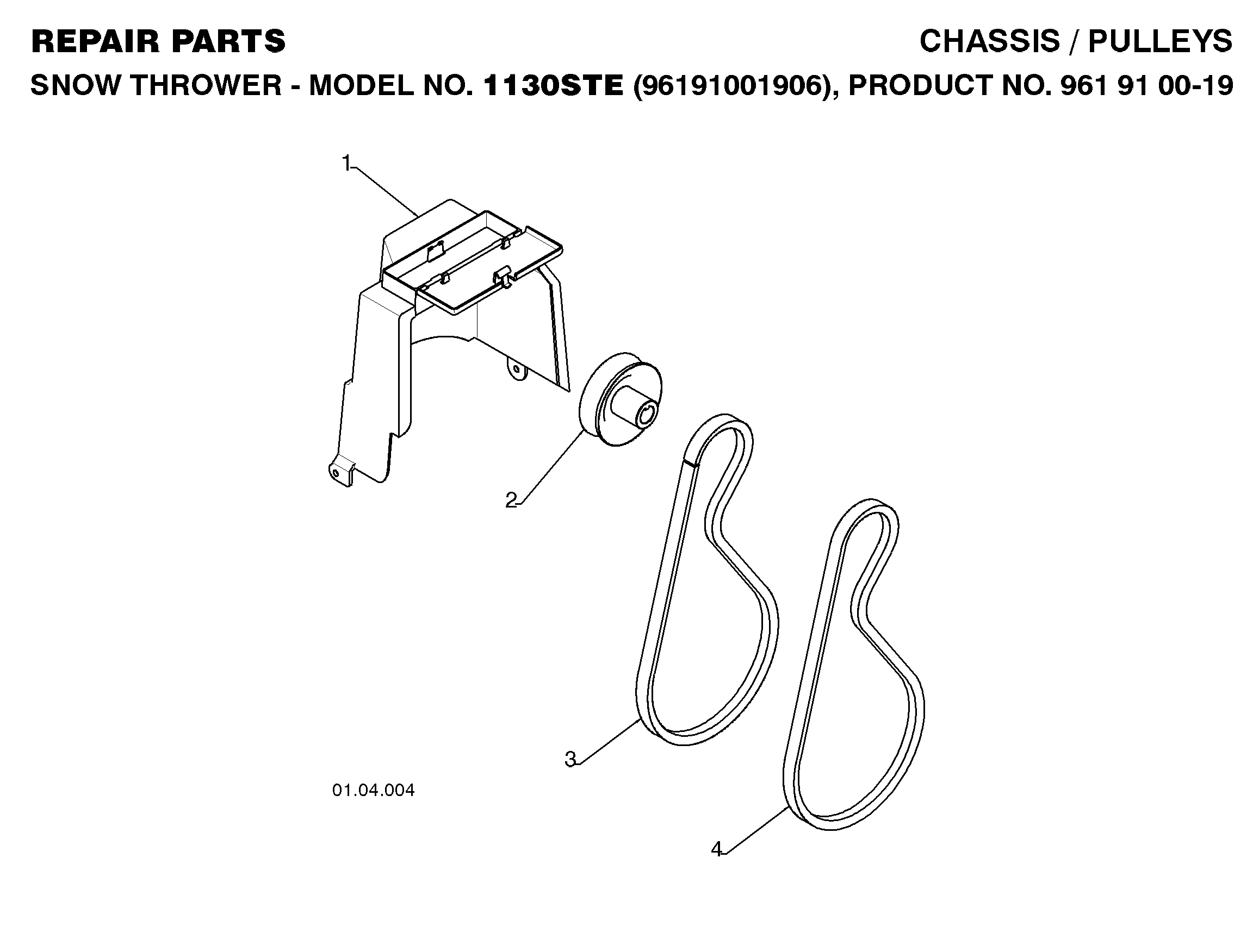 Chassis and appendix 532409161, 532178813, 532419744, 532408019