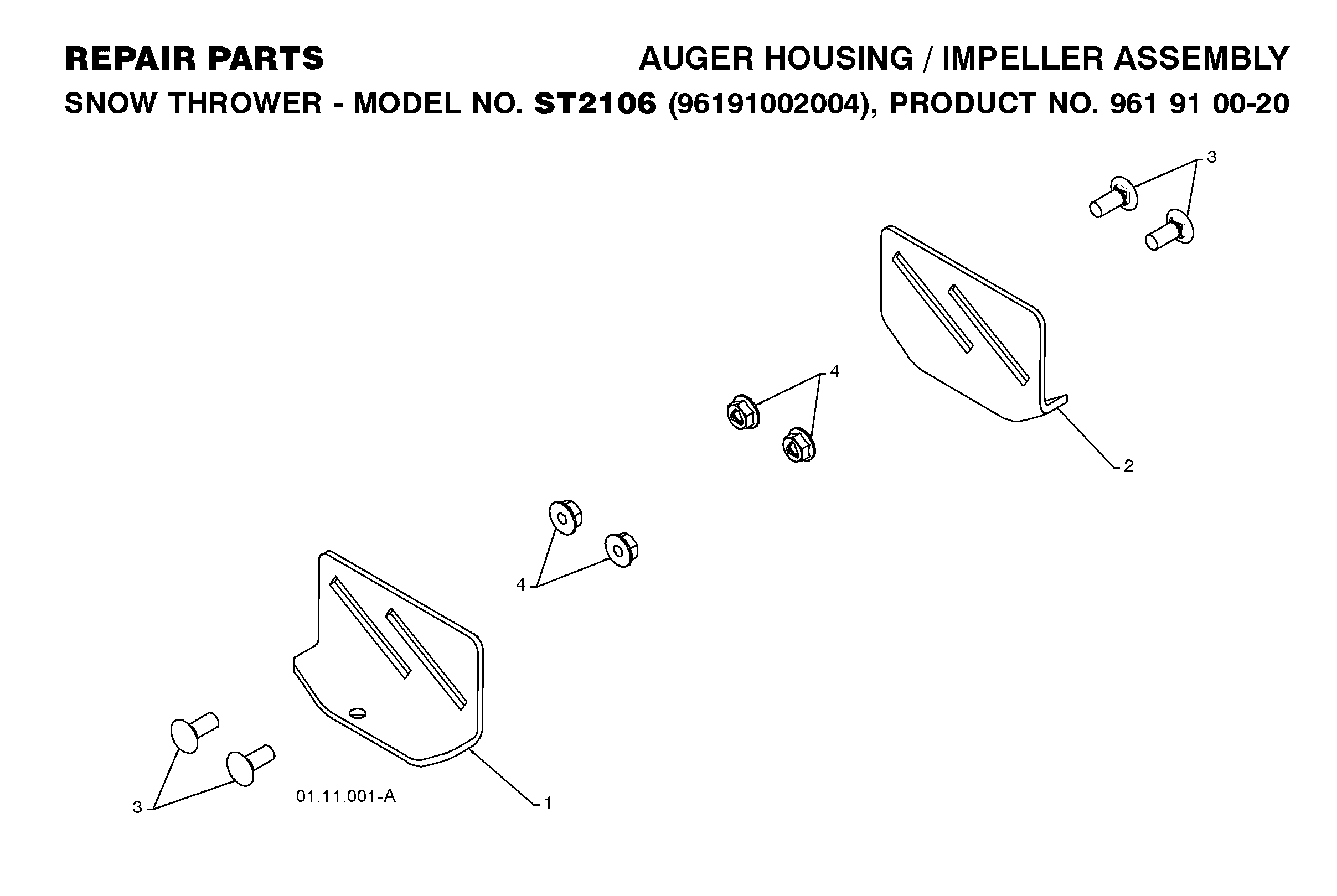 Auger housing and impeller 532174762, 532436125, 872110506, 532751153