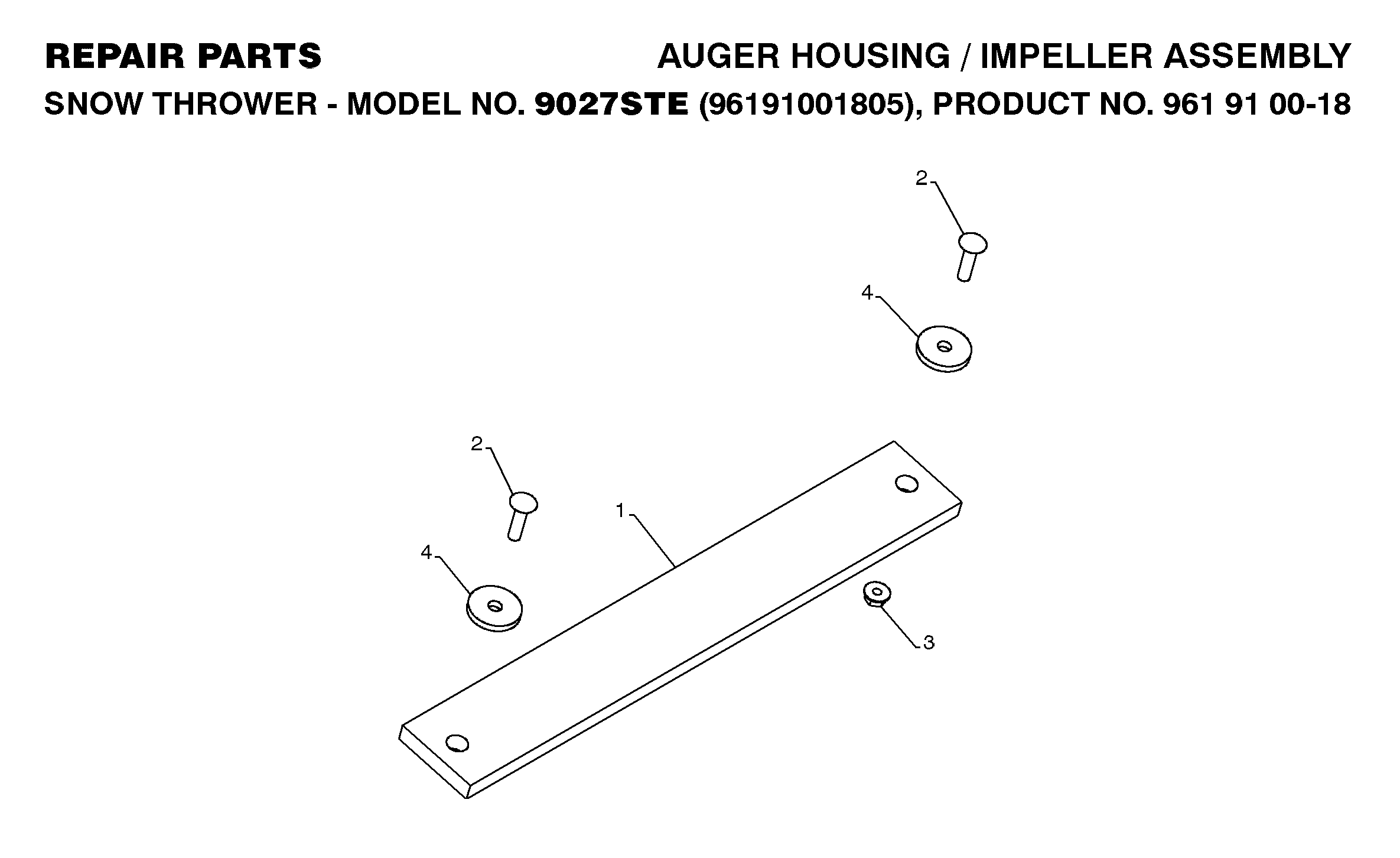 Auger housing and impeller 532182515, 872110510, 532751153, 819112206