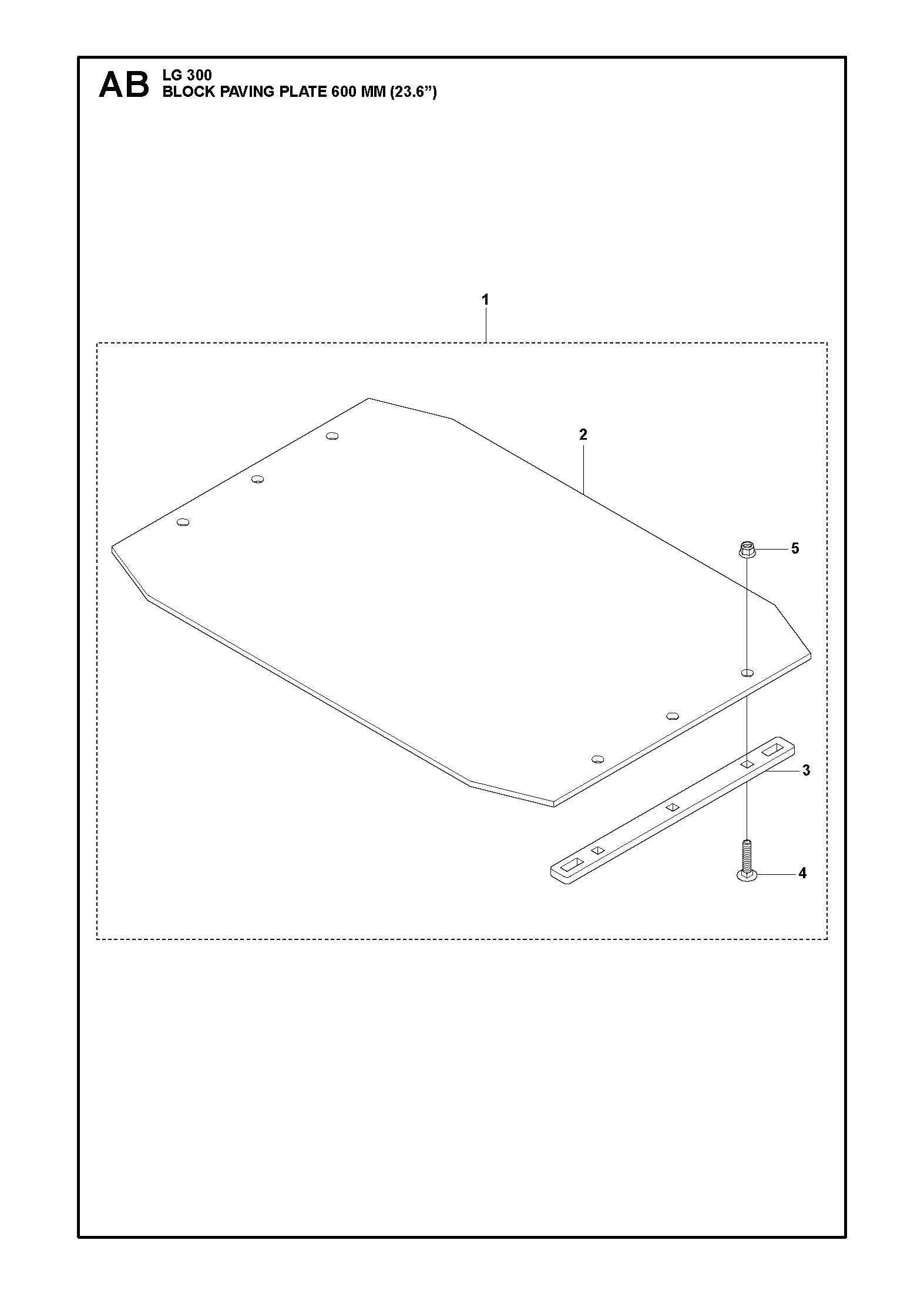 Block paving plate kit 600 mm (23.6") 594830301, 595176701, 594447301, 595067201, 595064701