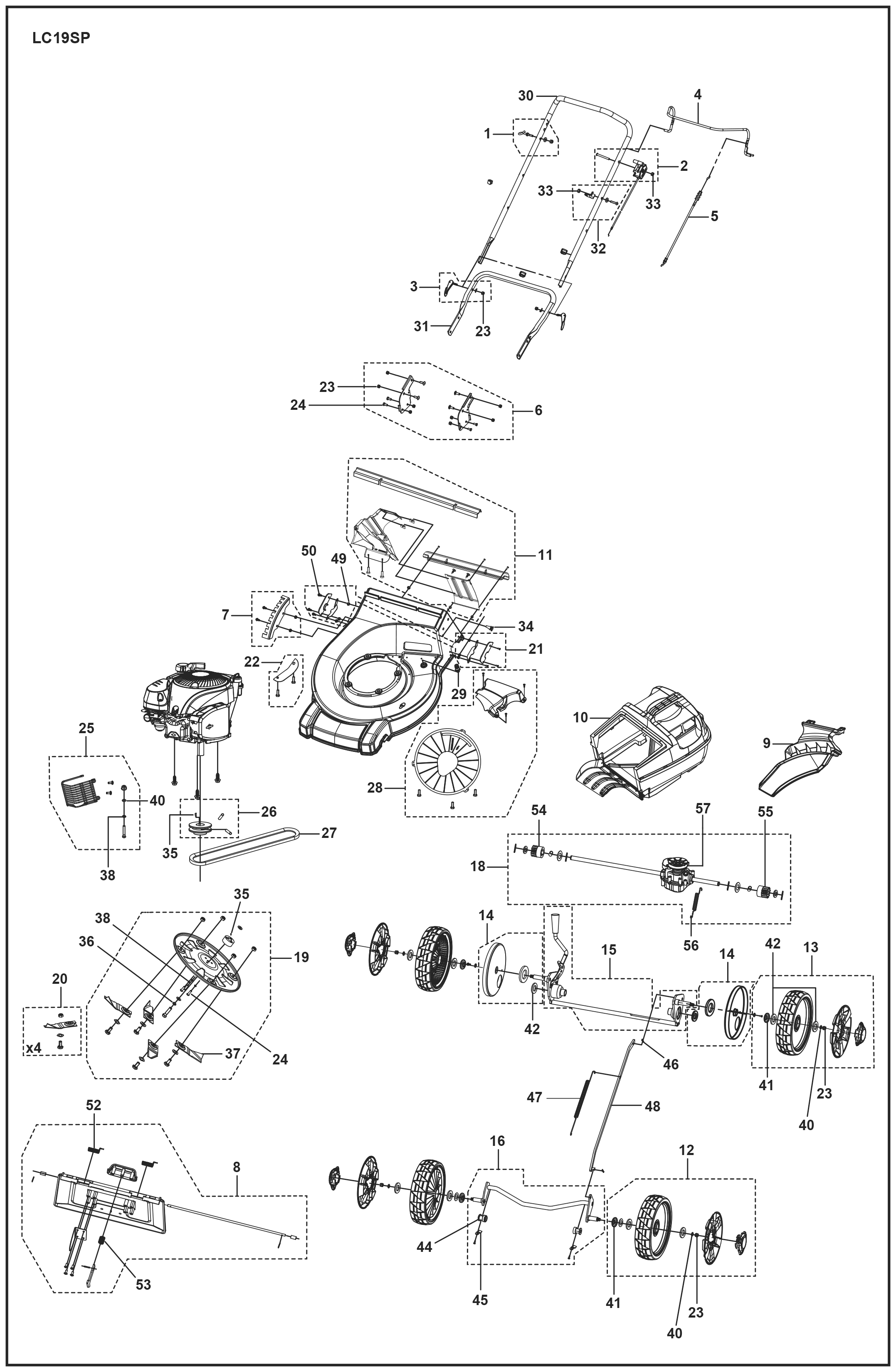 Husqvarna lc19sp outlet